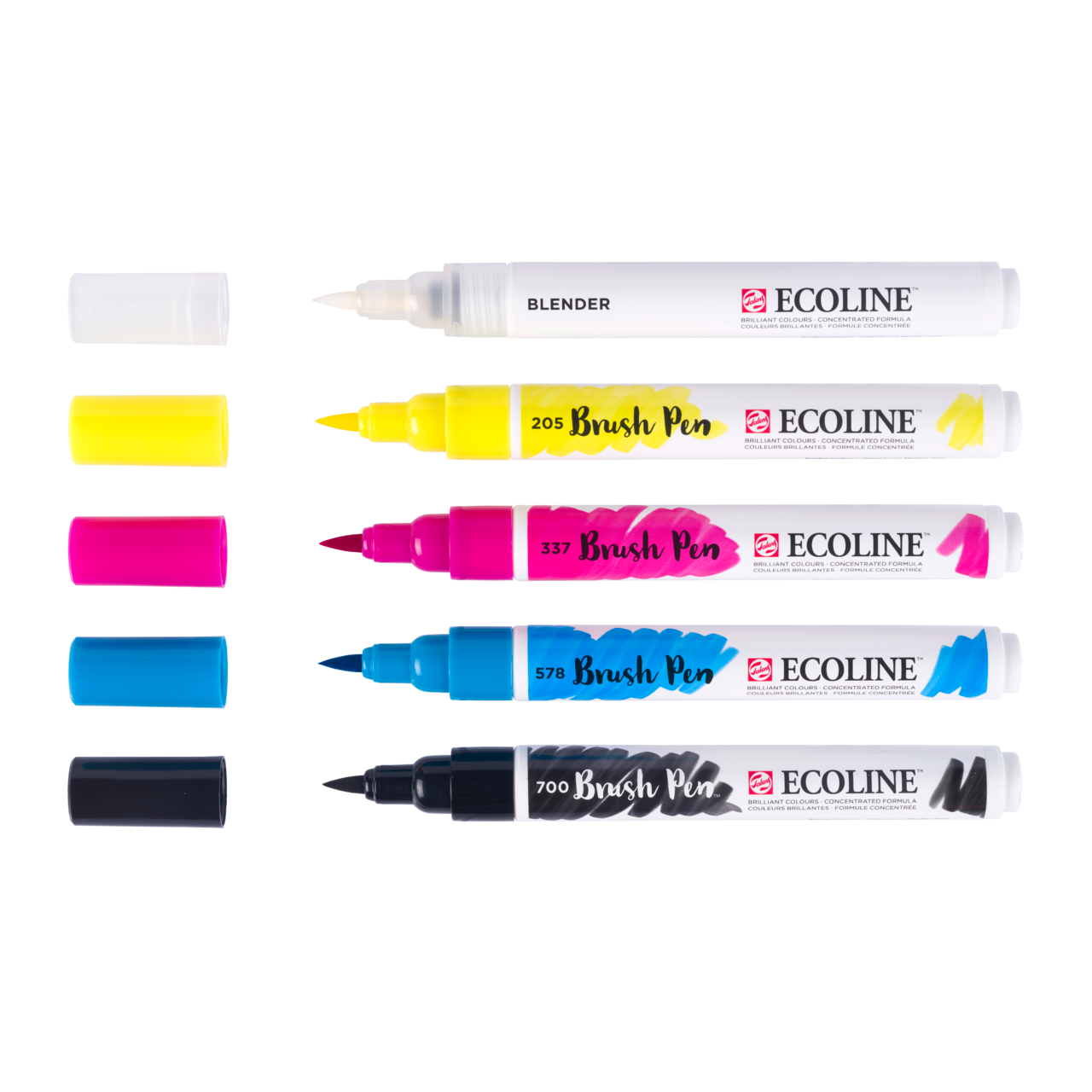 ROYAL TALENS Ecoline комплект акварелни четкови маркери PRIMARY 5 цвята