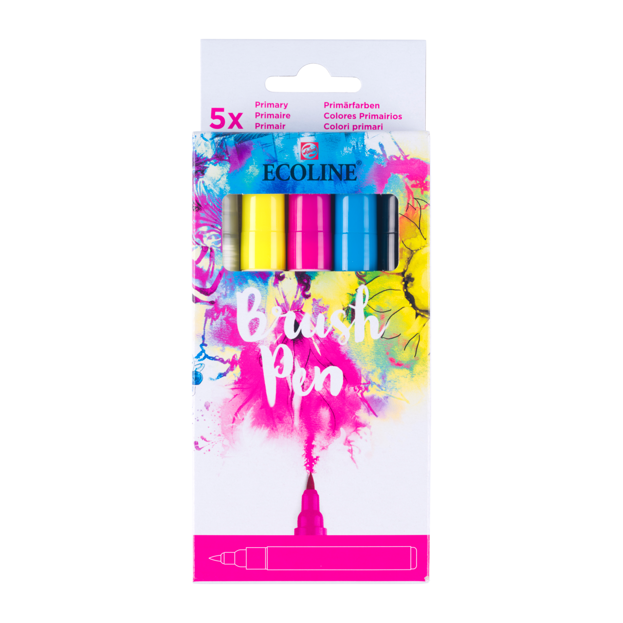 ROYAL TALENS Ecoline комплект акварелни четкови маркери PRIMARY 5 цвята