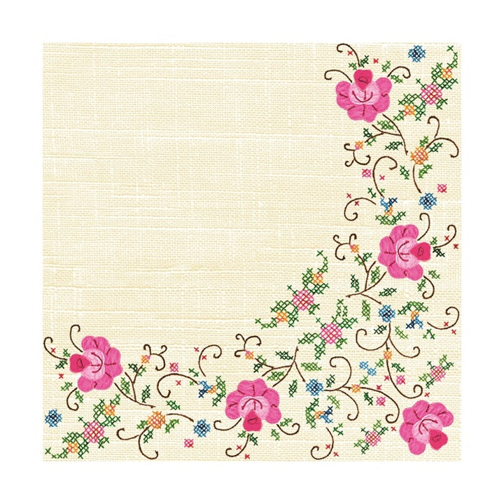Еко салфетка за декупаж Cross Stitch Frame - 1 брой — изображение 1
