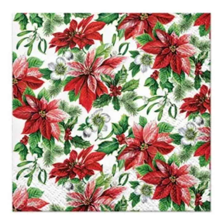 Еко салфетка за декупаж Glory Poinsettia - 1 брой — изображение 1