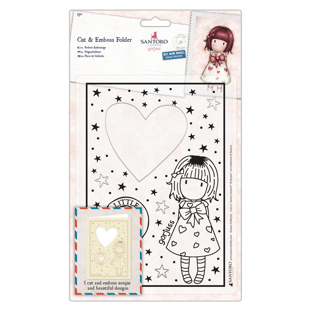 Ембосинг папка DOCRAFTS Santoro Gorjuss сърце 15 x 21 cm