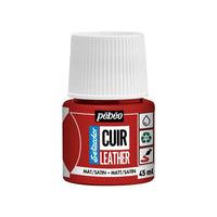 Боя за кожа Pebeo Setacolor matt/satin 45 ml – наситено червено