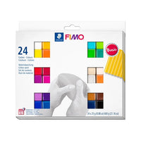 FIMO Комплект мека полимерна глина основни цветове 24x25g — изображение 1