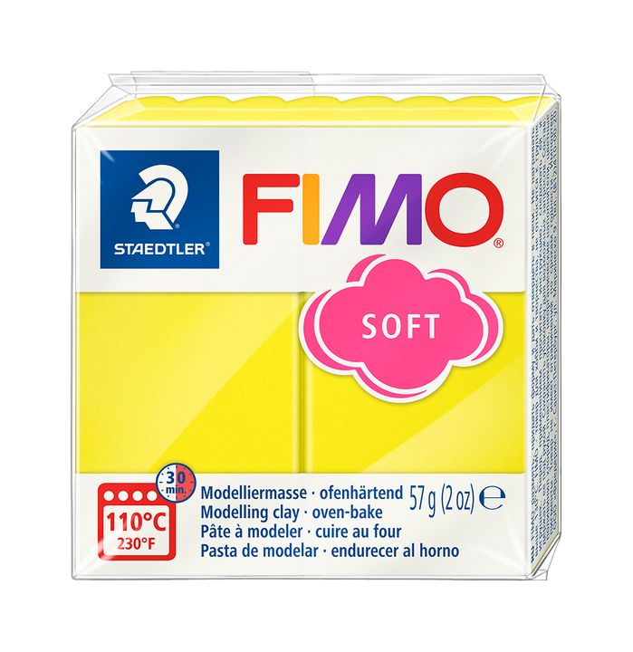 FIMO Мека полимерна глина 57g - Лимон