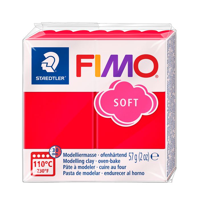 FIMO Мека полимерна глина 57g - Индийско червено