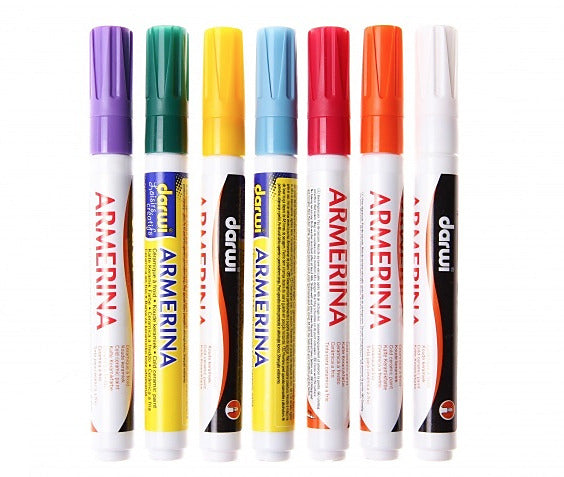 Флумастер за порцелан DARWI ARMERINA  без печене 2 mm /6 ml — изображение 3