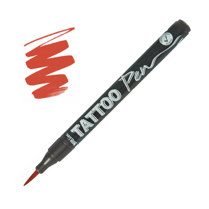 Флумастер за татуиране Tattoo Hobby Line - Червено