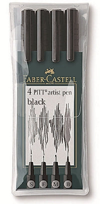 Флумастери Art Pen PITT комплект 4 [S-F-M-B] — изображение 1