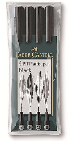 Флумастери Art Pen PITT комплект 4 [S-F-M-B] — изображение 1