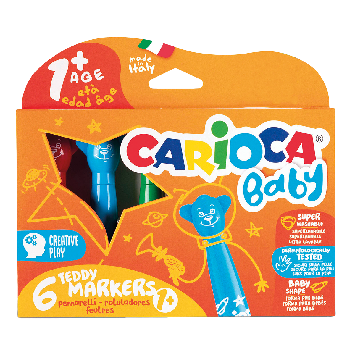 Флумастери Carioca Baby с объл връх, микс от цветове