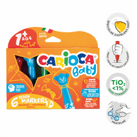 Флумастери Carioca Baby с объл връх, микс от цветове