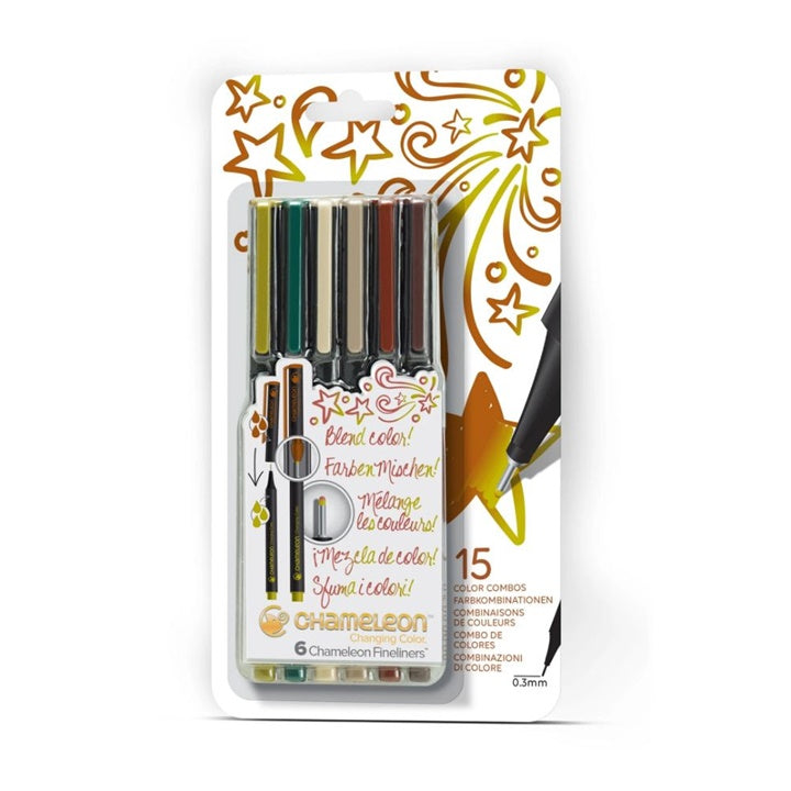 Флумастери Chameleon Nature Colors - комплект от 6 броя — изображение 1