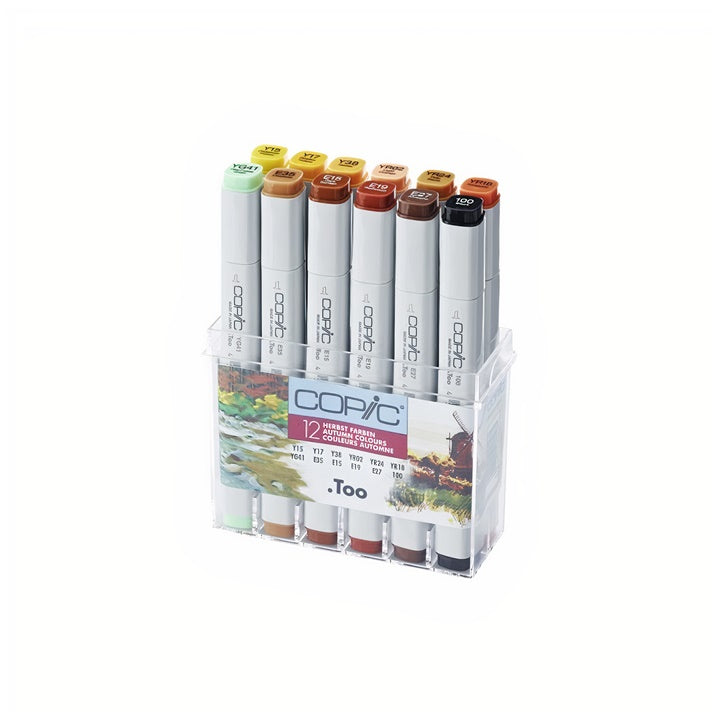 Флумастери COPIC Classic Autumn Colours - комплект от 12 броя — изображение 1