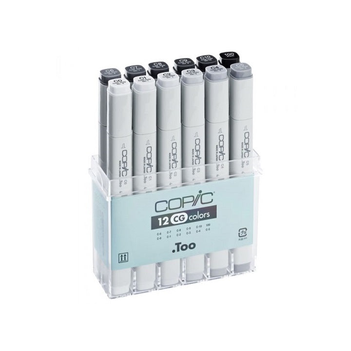 Флумастери COPIC Classic Gray Colours - комплект от 12 броя — изображение 1