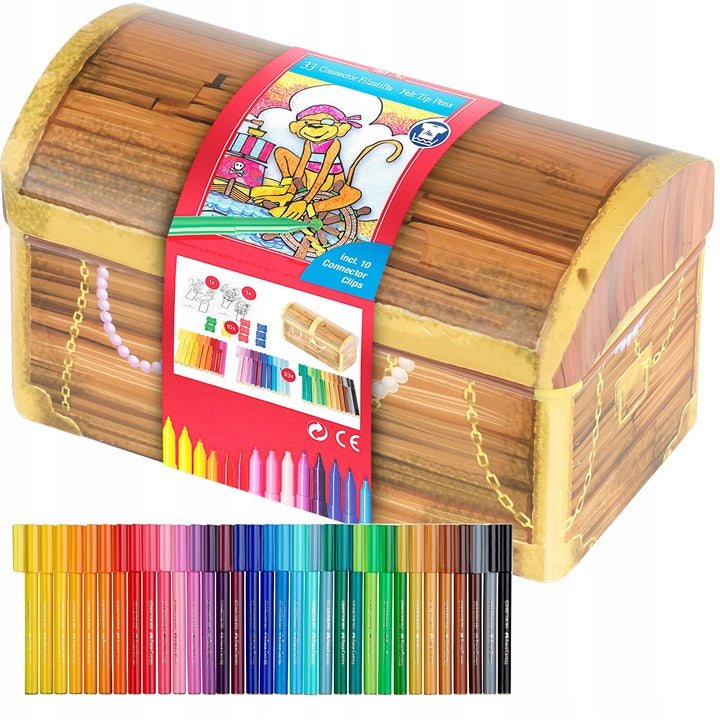 Флумастери Faber-Castell с клик капак в кутия от 33 броя — изображение 1