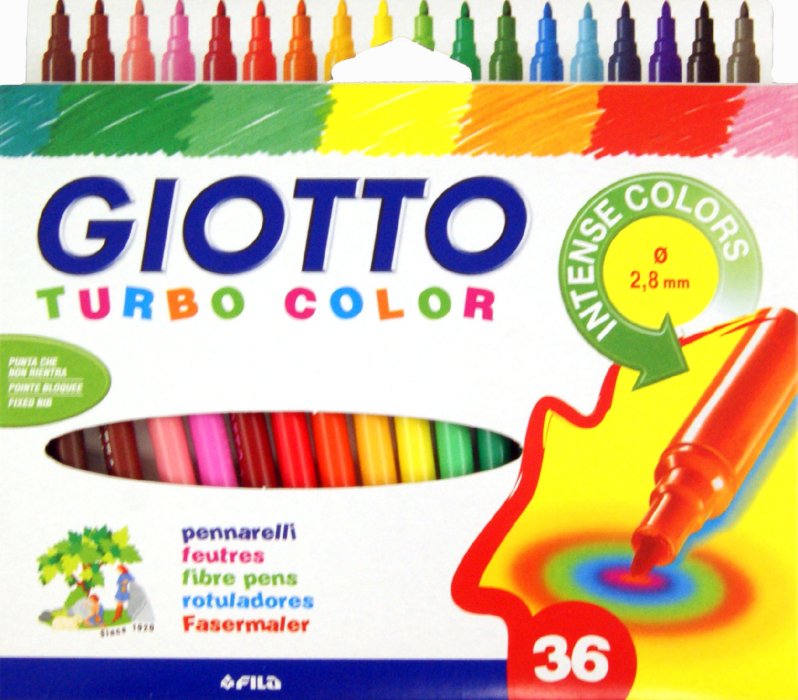 Флумастери GIOTTO TURBO COLOR - 36 цвята — изображение 1