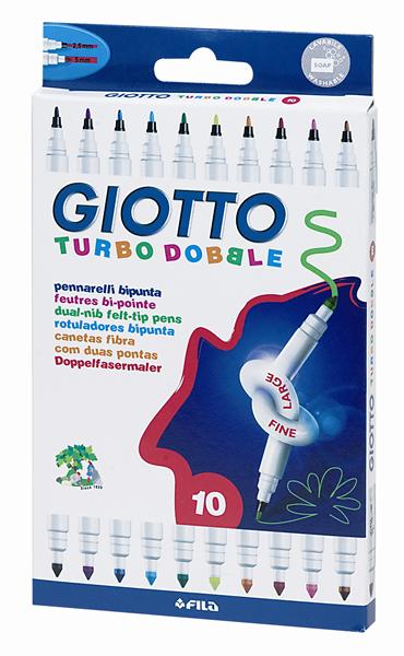 Флумастери GIOTTO Turbo Dobble - 10 цвята — изображение 1