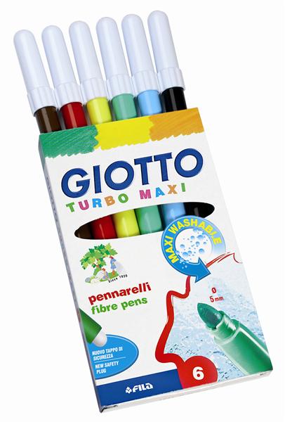 Флумастери GIOTTO TURBO MAXI - 6 цвята — изображение 1