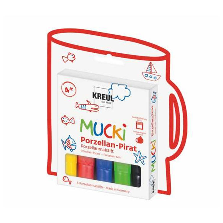 Флумастери за порцелан MUCKI KREAUL 5 броя — изображение 1