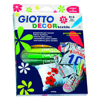 Флумастери за текстил GIOTTO DECOR textile - 12 цвята — изображение 1