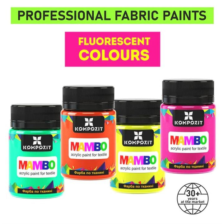 Флуоресцентна боя MAMBO за текстил и кожа 50 ml — изображение 2