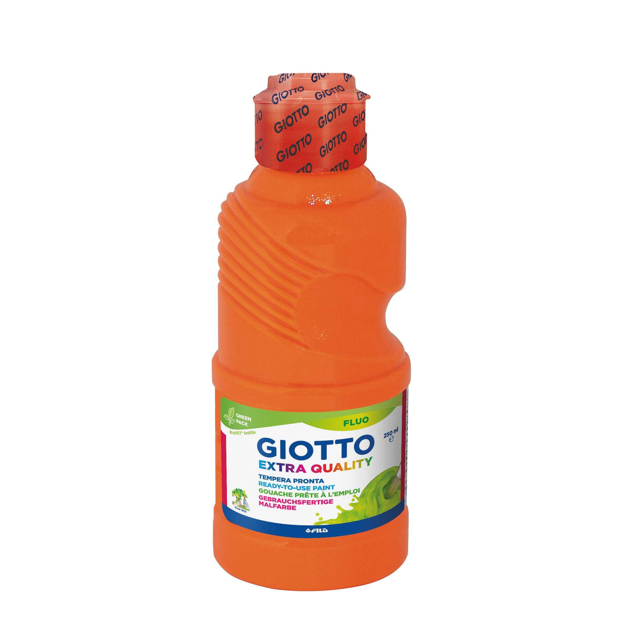 Флуоресцентна темперна боя GIOTTO Extra Quality Fluo 250 ml – оранжева