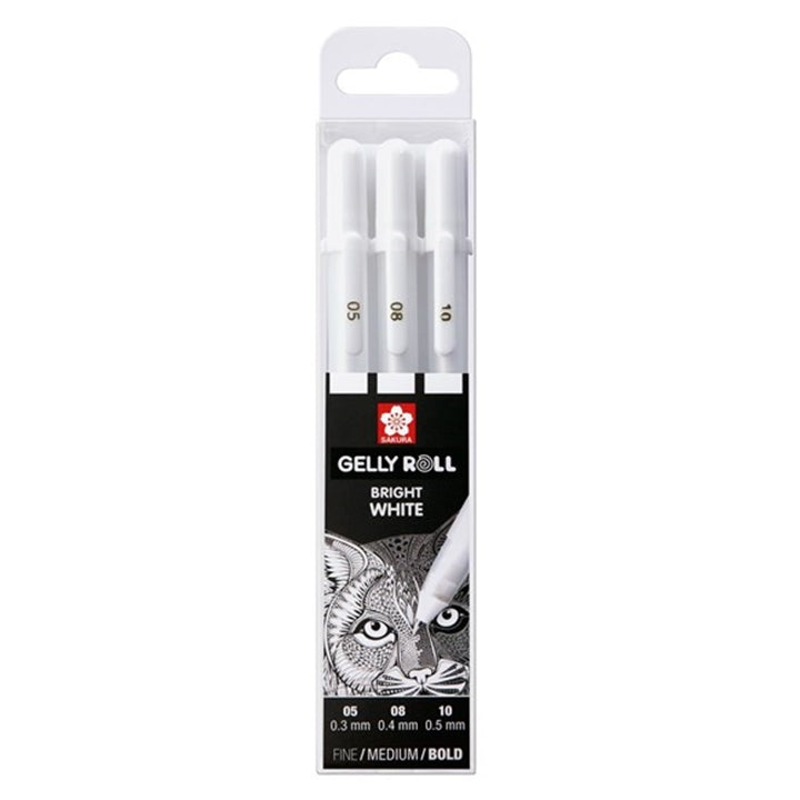 Гел моливи Sakura Gelly Roll bright white - 3 броя — изображение 4