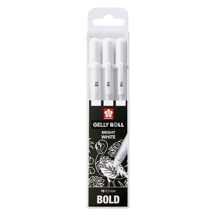 Гел моливи Sakura Gelly Roll bright white - 3 броя – 10 bold