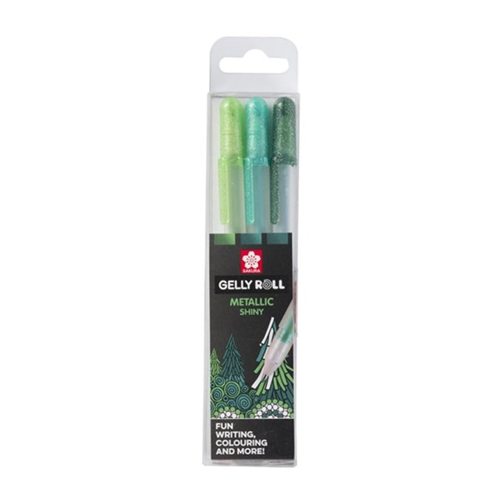 Гел моливи Sakura Gelly Roll METALLIC - 3 броя – forest