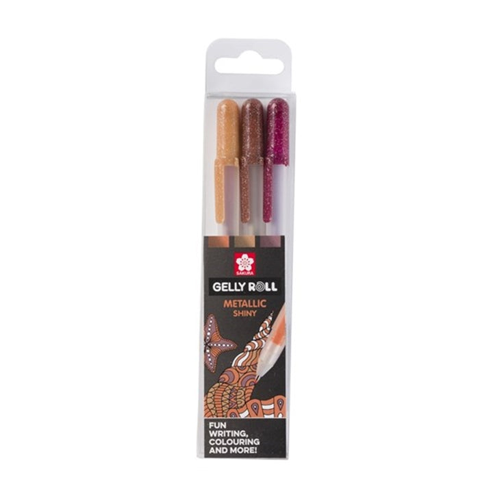 Гел моливи Sakura Gelly Roll METALLIC - 3 броя – nature