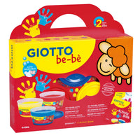 GIOTTO Be-Be комплект бои за рисуване с пръсти 3 x 150 ml с книжка с активности