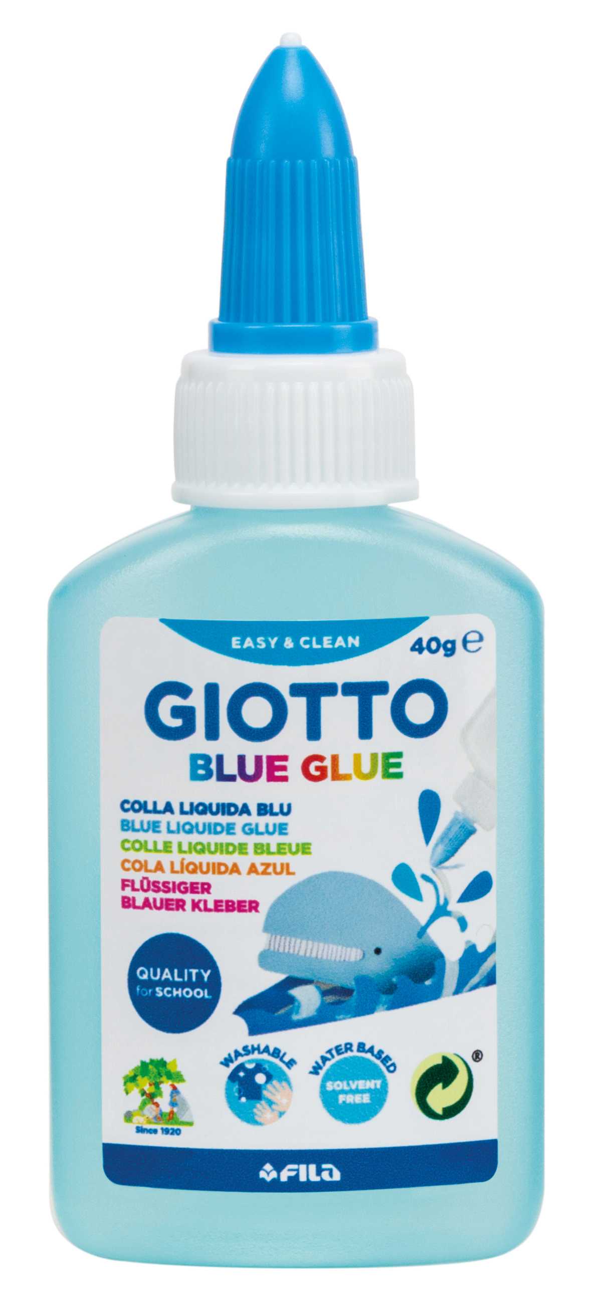 GIOTTO Blue Glue течно синьо лепило с прецизен накрайник 40 ml