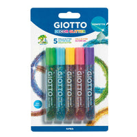 GIOTTO Glitter Glue брокатено лепило с конфети 5 x 10 g