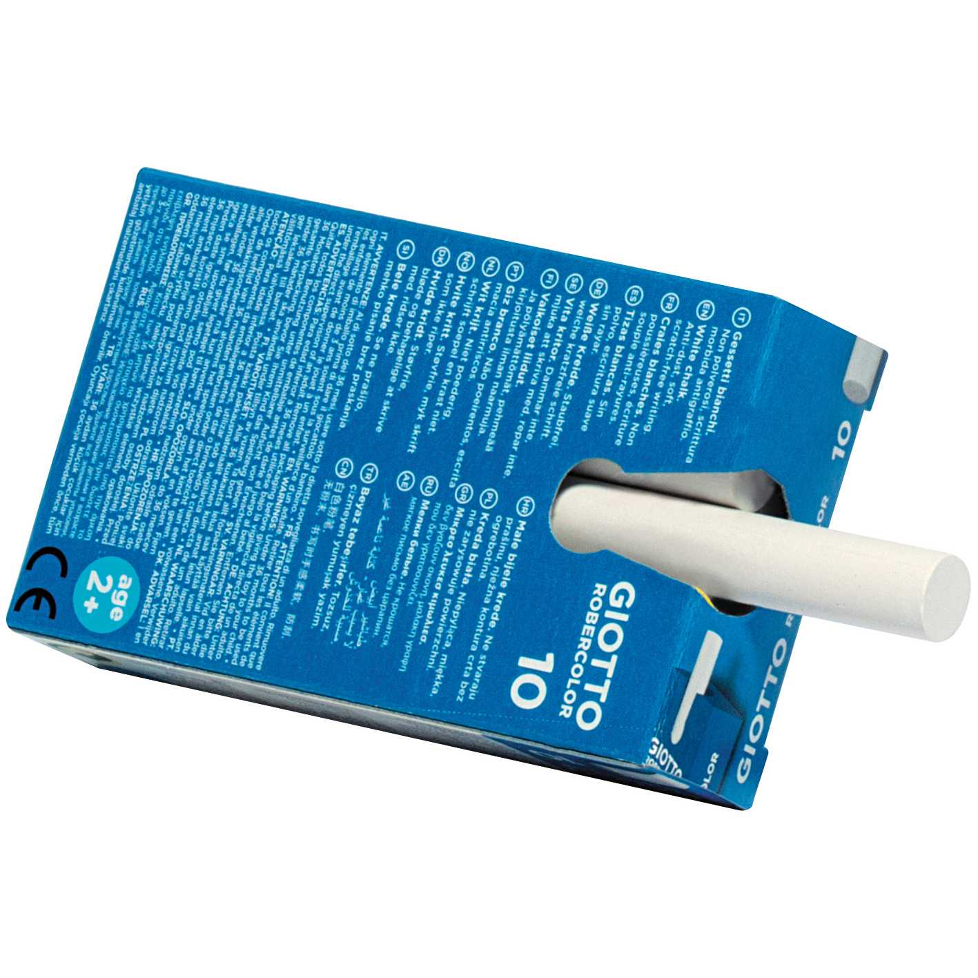 Бели безпрахови тебешири GIOTTO Robercolor 10 бр.