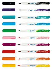 Флумастери с четков връх GIOTTO Turbo Soft Brush - 10 бр.