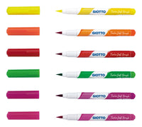 Флумастери с четков връх GIOTTO Turbo Soft Brush Fluo 6 бр.