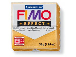 Глина за моделиране FIMO Ефект термично обработена - 56 г - металик златна