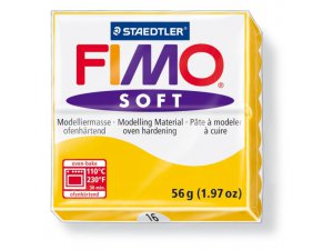 Глина за моделиране FIMO Soft термична обработка - 56 г - окер
