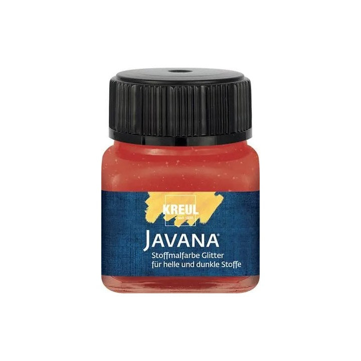 Javana Glitter текстилна боя 20ml – Рубинено червено