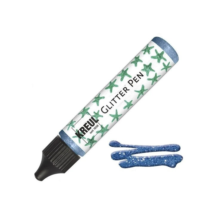 Химикалка с брокат KREUL в тубичка – Синьо