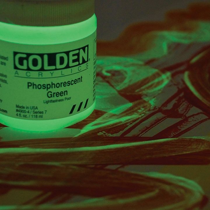 GOLDEN Тежка фосфоресцираща акрилна боя — изображение 2