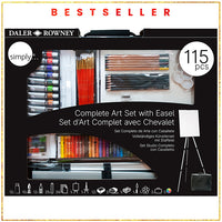 Голям художествен комплект Daler-Rowney със статив - 115 части — изображение 1