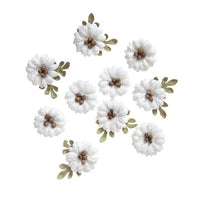 Хартиени цветя Shabby Chic - комплект 10 броя — изображение 1