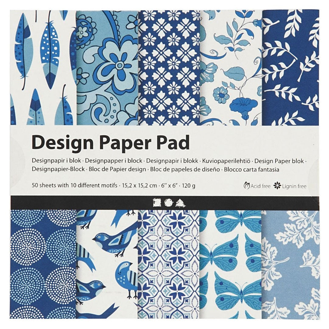 Хартия за scrapbooking blue 15,2 x 15,2 см - 50 листа — изображение 1
