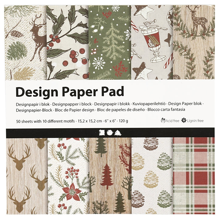 Хартия за scrapbooking Christmas 15,2 x 15,2 см - 50 листа — изображение 1