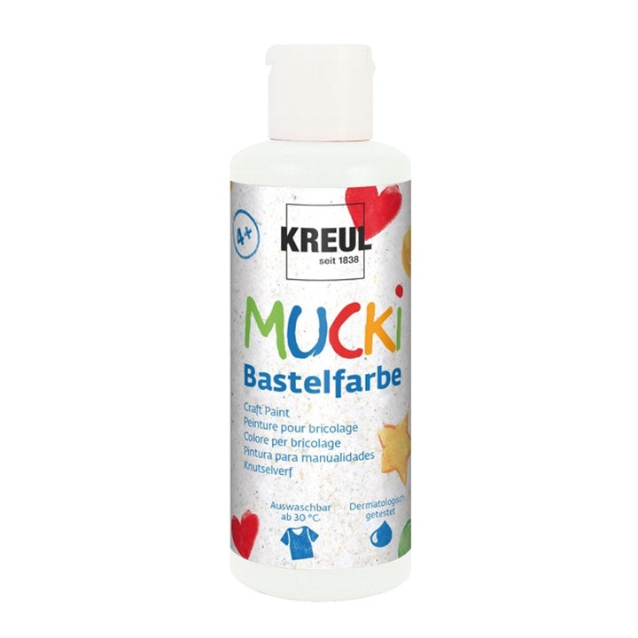 Детска хоби боя MUCKI 80 ml – White
