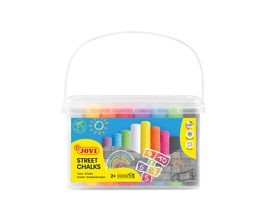 Тебешири за асфалт JOVI jumbo 48 бр. цветни
