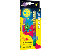 JOVI Glow натурален пластилин 10 x 15 g – 8 цвята + 2 светещи на тъмно