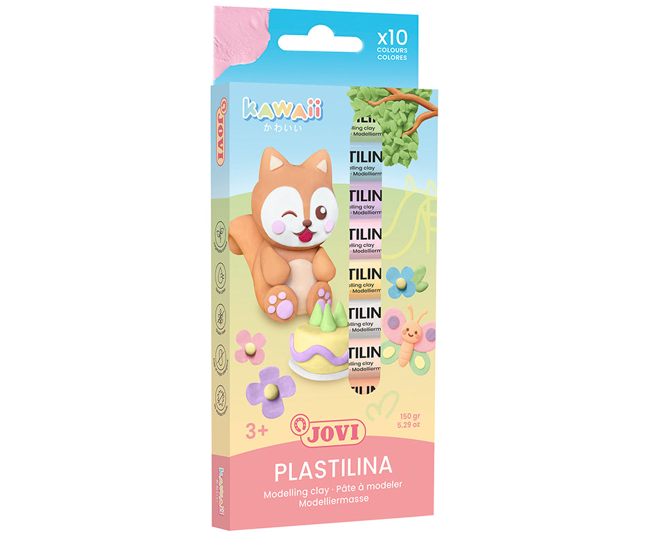 Натурален пластилин Jovi Kawaii 10 x 15 g
