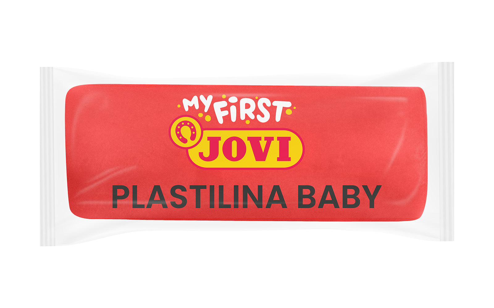 Мек натурален пластилин Jovi My First 10 x 38 g червен в кофичка